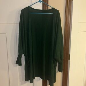SHEIN Batwing Dark Green Cardigan